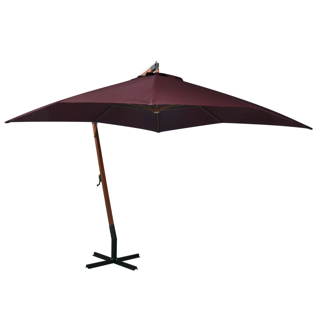 Hanging Garden Parasol With Pole Solid Fir Wood