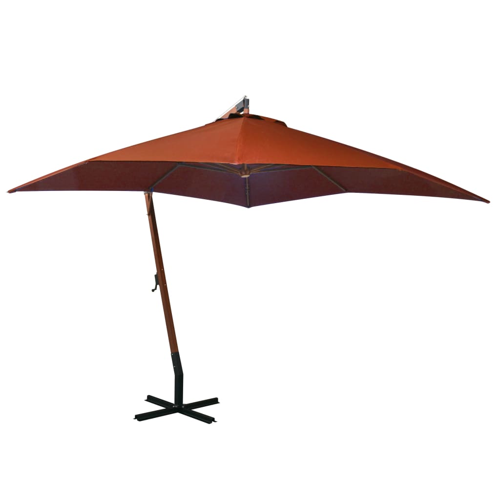 Hanging Garden Parasol With Pole Solid Fir Wood
