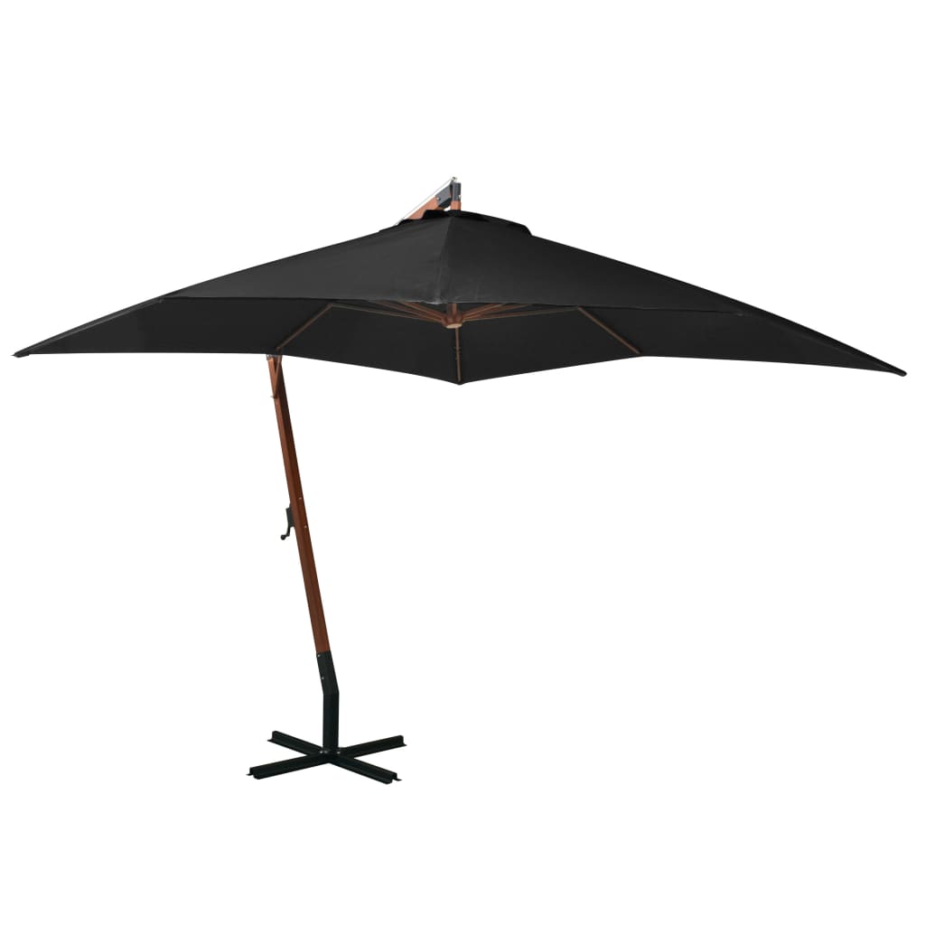 Hanging Garden Parasol With Pole Solid Fir Wood