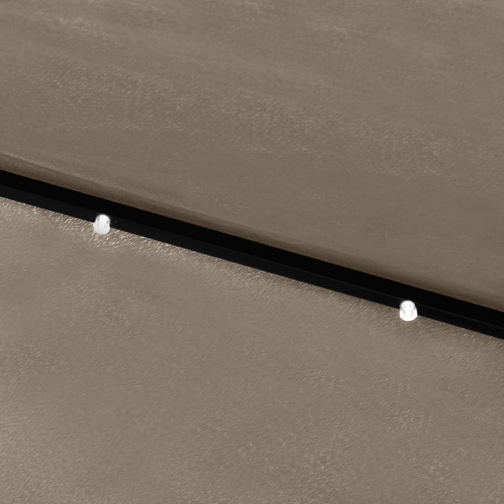 Garden Parasol With Leds And Steel Pole 2X3 M