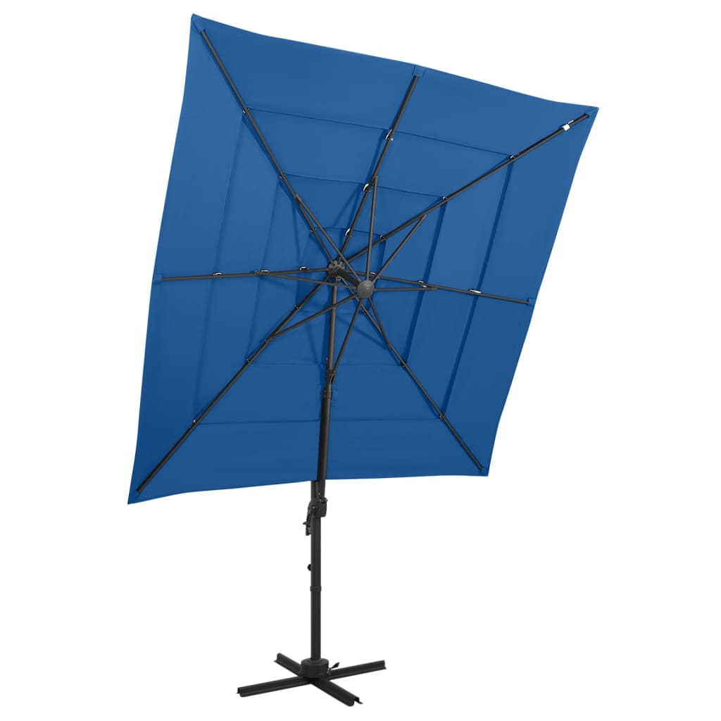 4-Tier Garden Parasol With Aluminium Pole 250X250 Cm