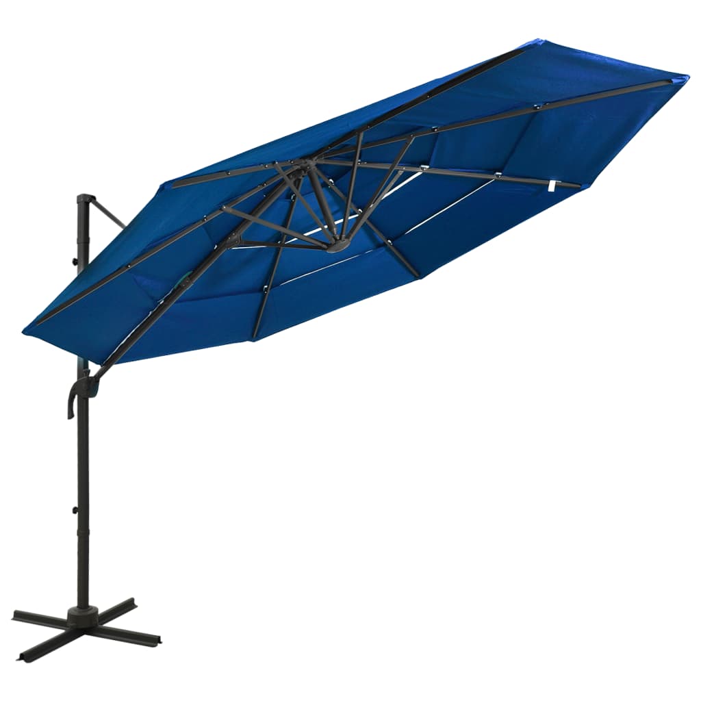 4-Tier Garden Parasol With Aluminium Pole 3X3 M