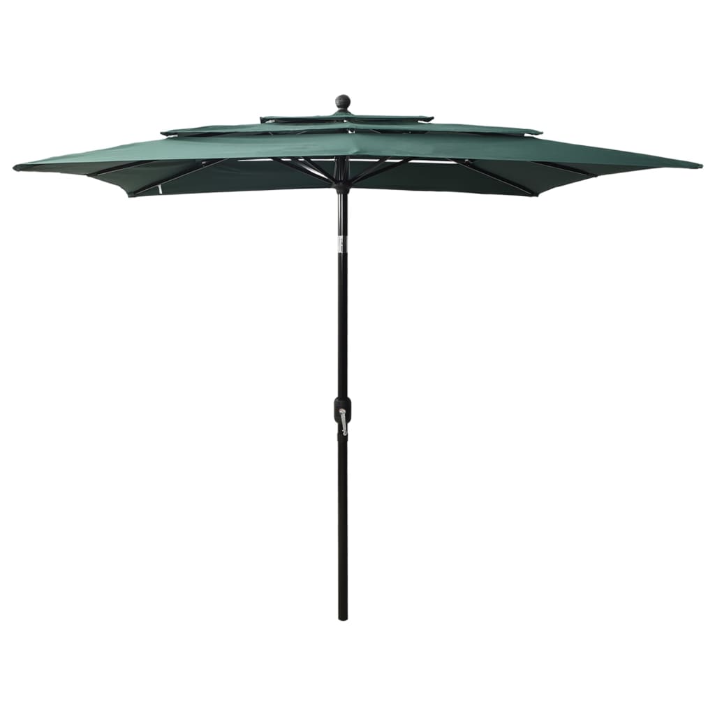 3-Tier Garden Parasol With Aluminium Pole