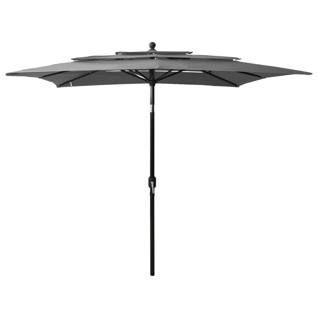 3-Tier Garden Parasol With Aluminium Pole