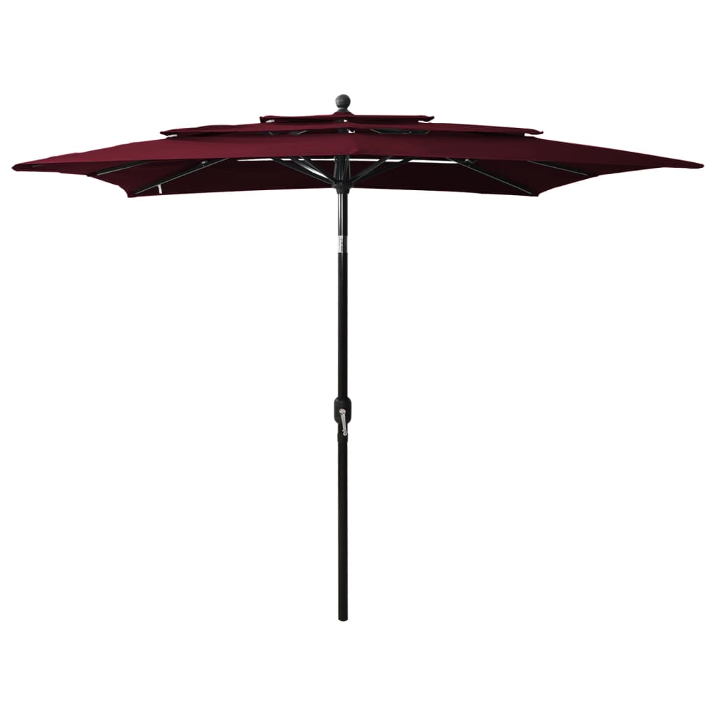 3-Tier Garden Parasol With Aluminium Pole