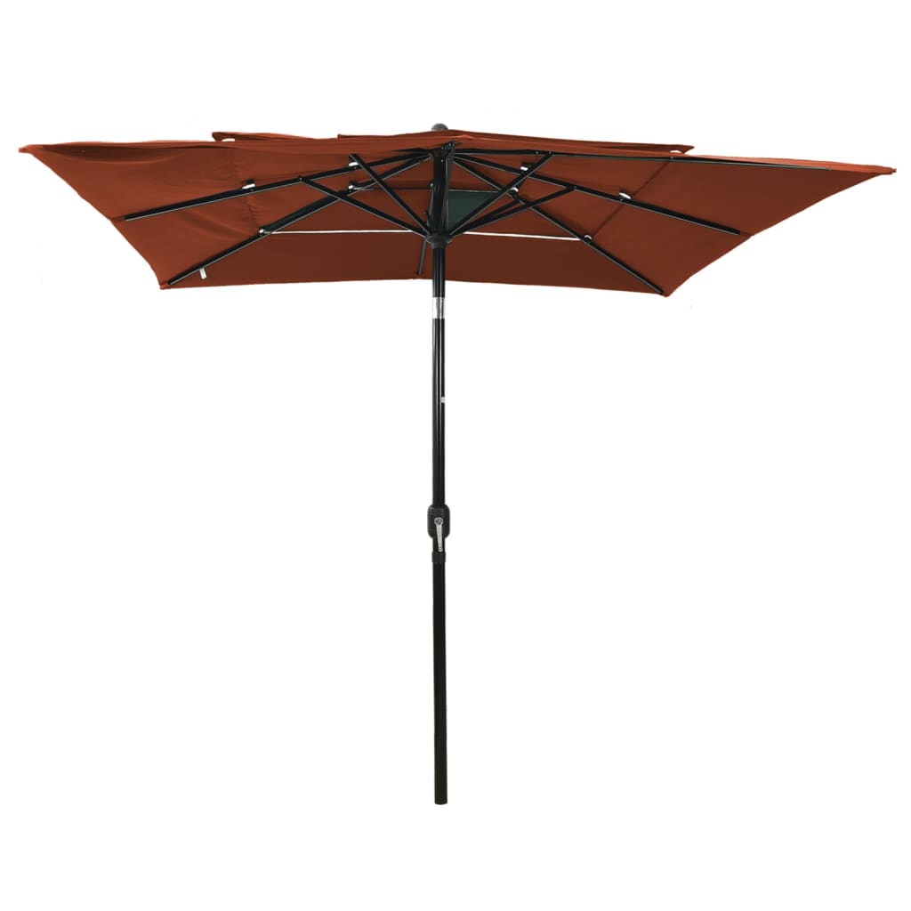 3-Tier Garden Parasol With Aluminium Pole