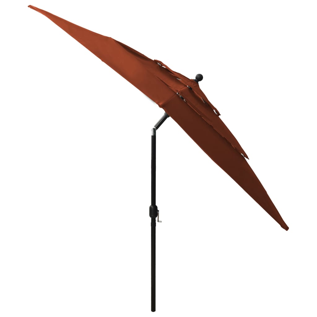 3-Tier Garden Parasol With Aluminium Pole