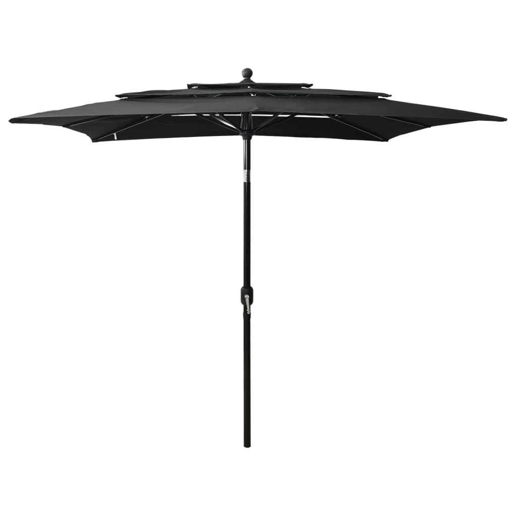 3-Tier Garden Parasol With Aluminium Pole