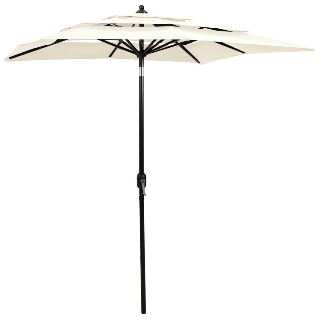 3-Tier Garden Parasol With Aluminium Pole