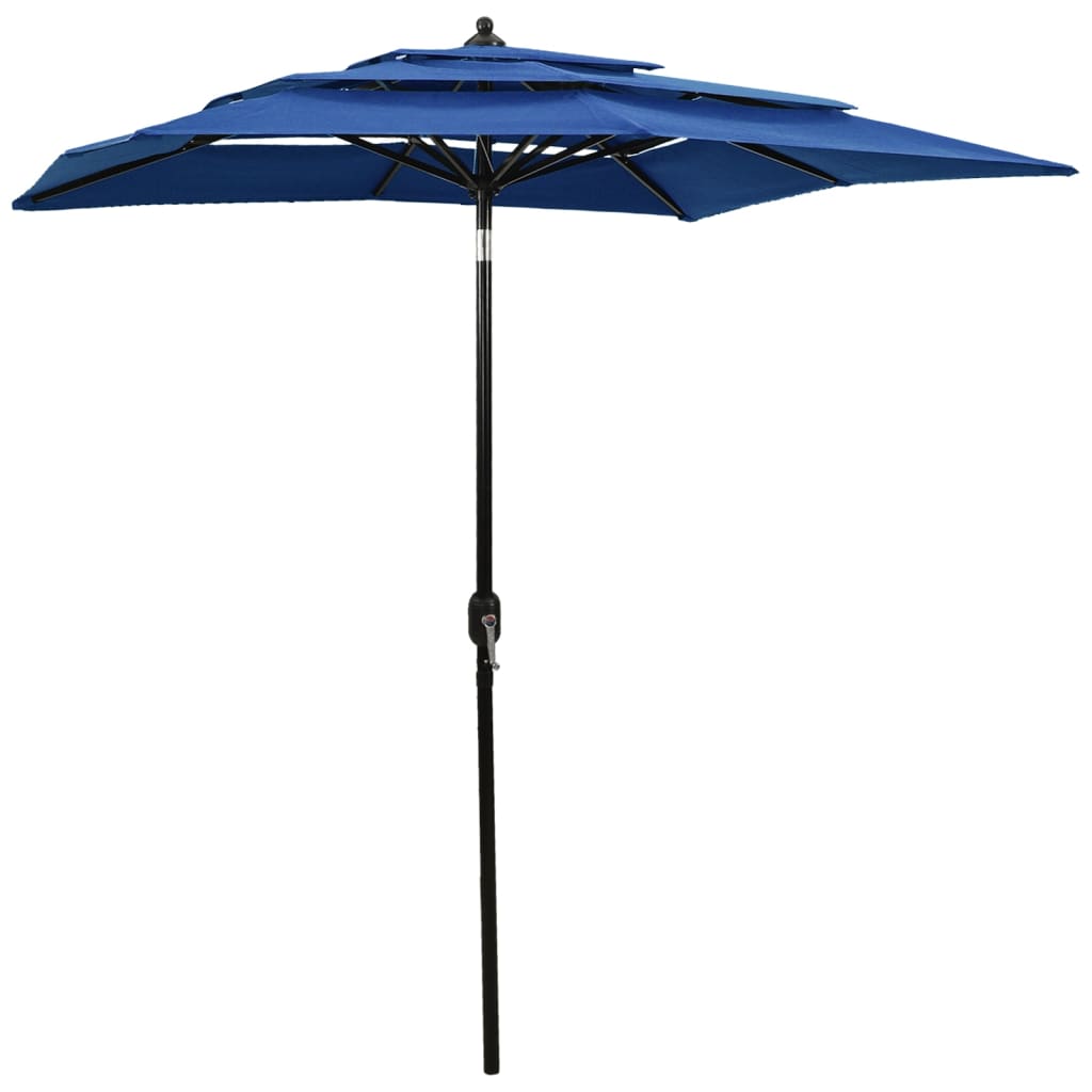 3-Tier Garden Parasol With Aluminium Pole