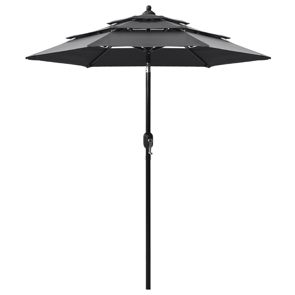 3-Tier Garden Parasol With Aluminium Pole