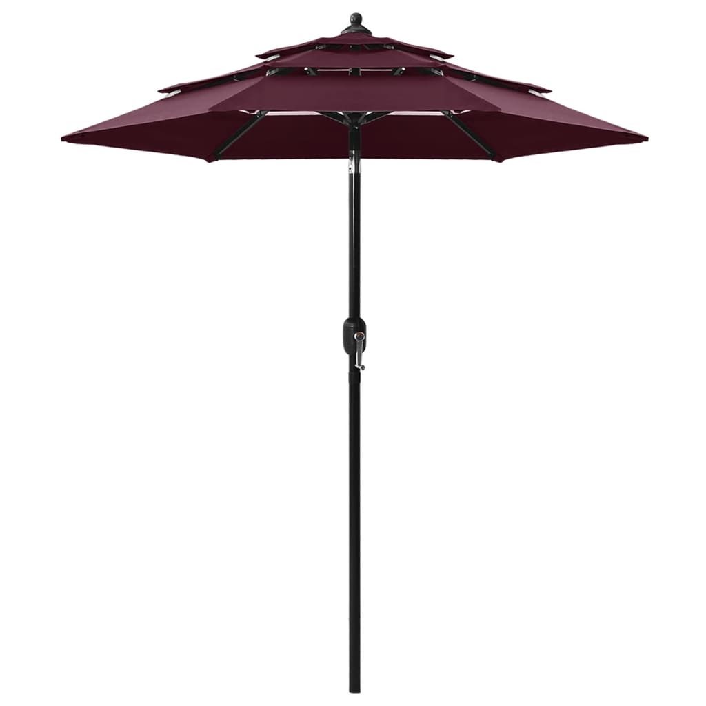 3-Tier Garden Parasol With Aluminium Pole