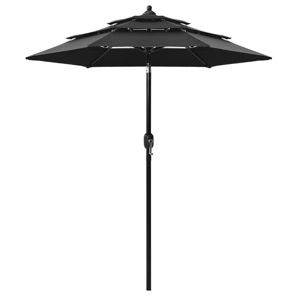 3-Tier Garden Parasol With Aluminium Pole