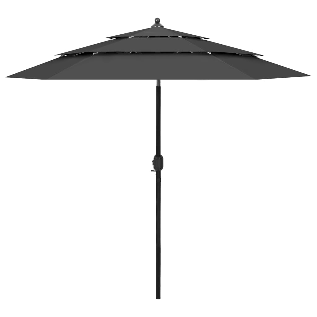3-Tier Garden Parasol With Aluminium Pole