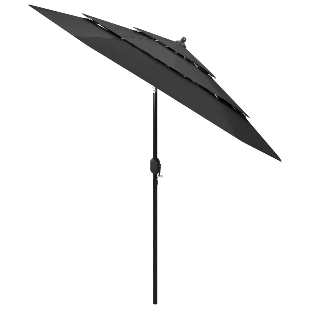 3-Tier Garden Parasol With Aluminium Pole