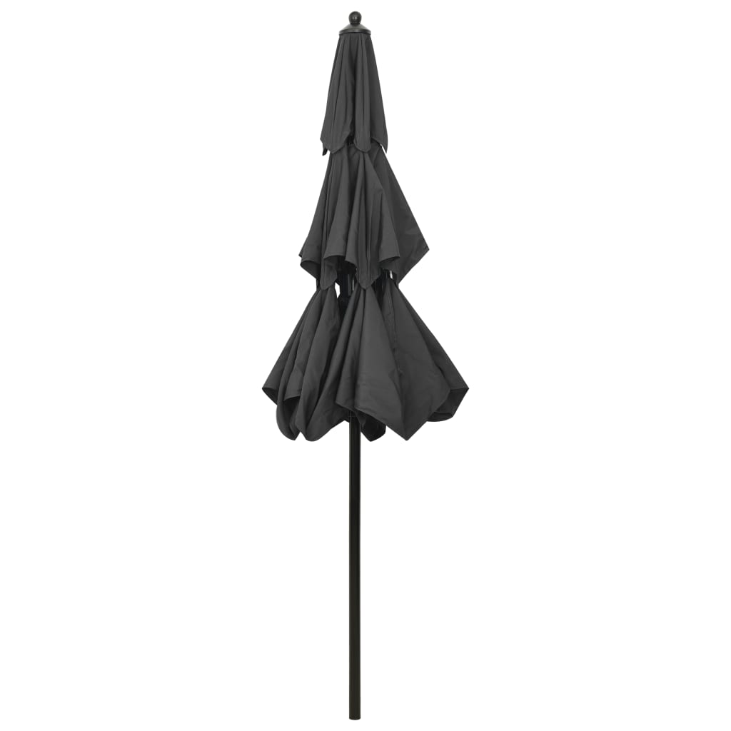 3-Tier Garden Parasol With Aluminium Pole