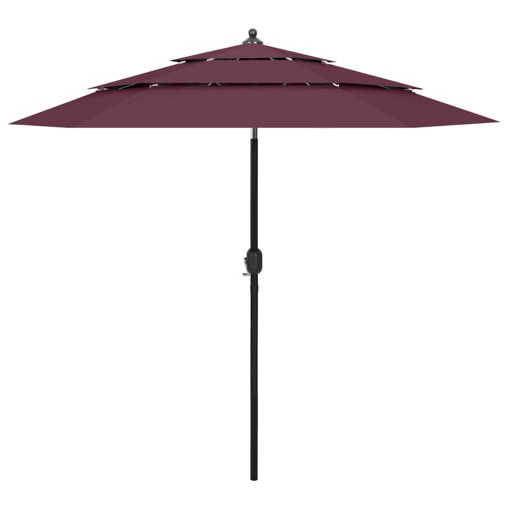 3-Tier Garden Parasol With Aluminium Pole