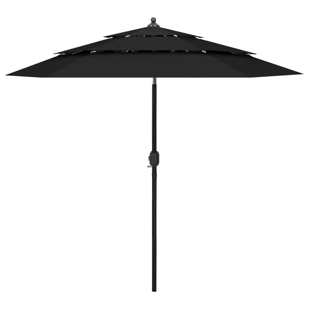 3-Tier Garden Parasol With Aluminium Pole