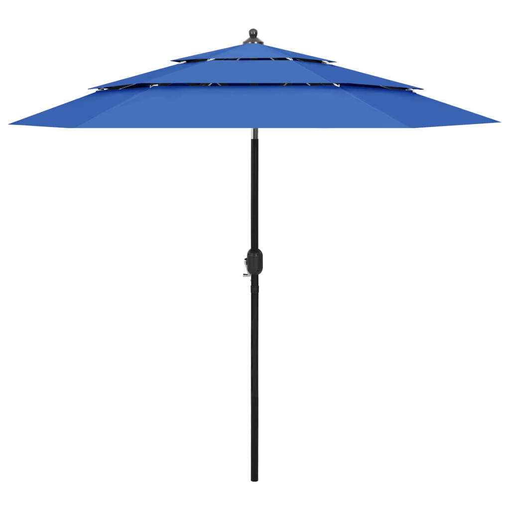 3-Tier Garden Parasol With Aluminium Pole