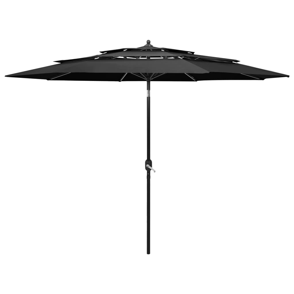 3-Tier Garden Parasol With Aluminium Pole