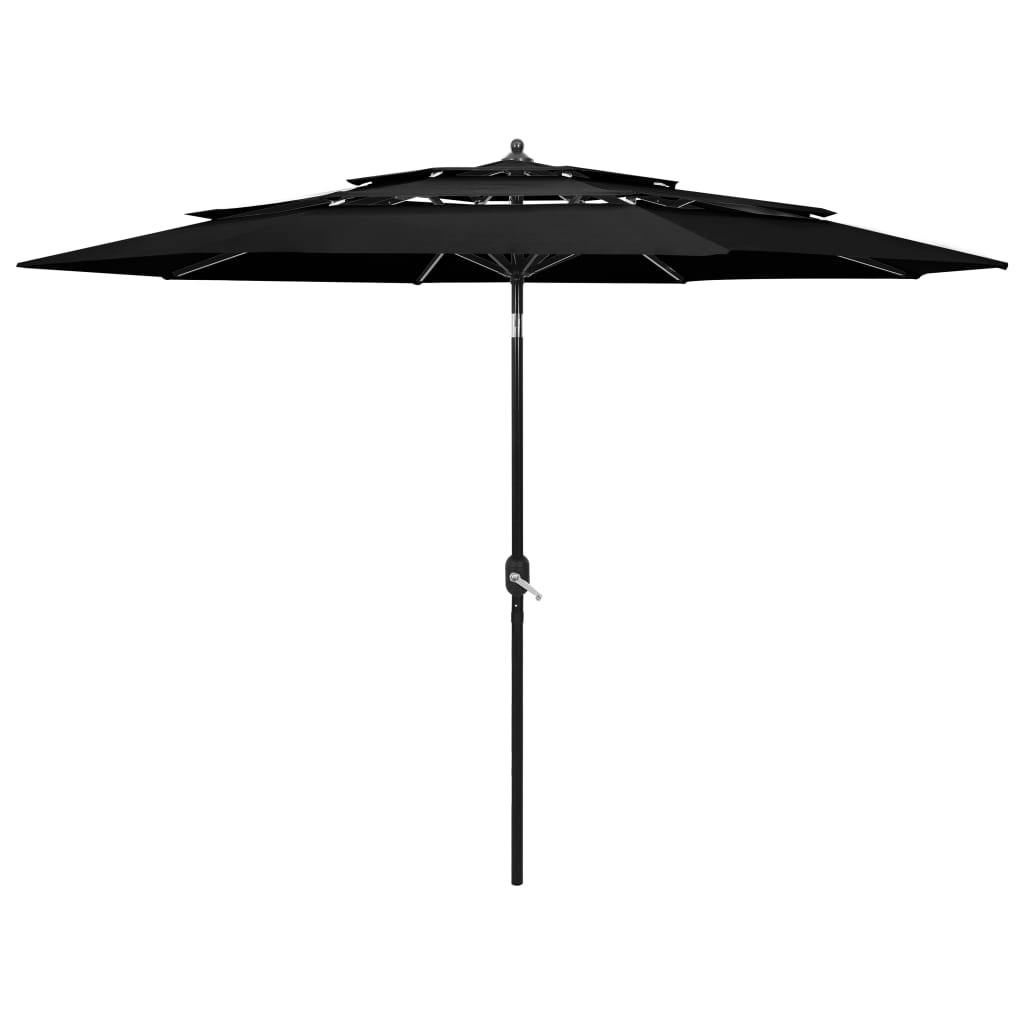 3-Tier Garden Parasol With Aluminium Pole