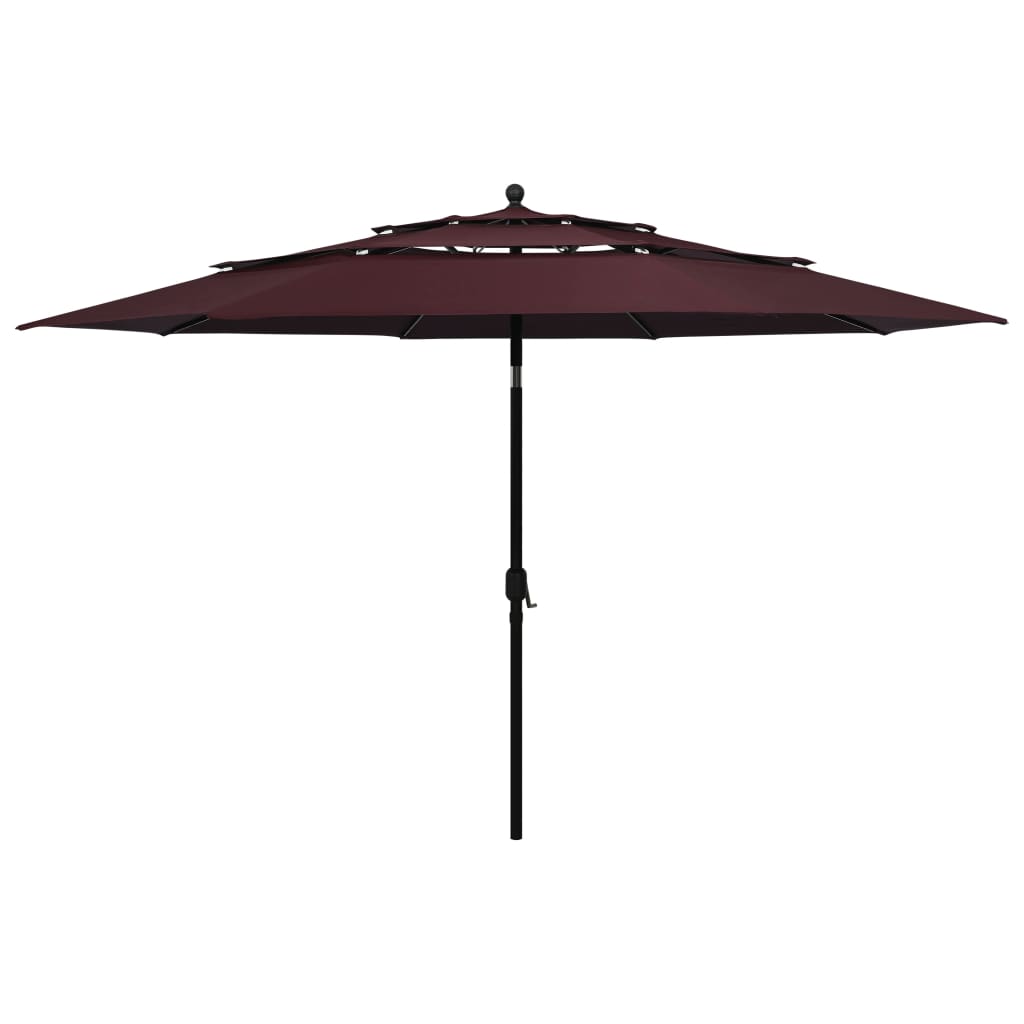 3-Tier Garden Parasol With Aluminium Pole