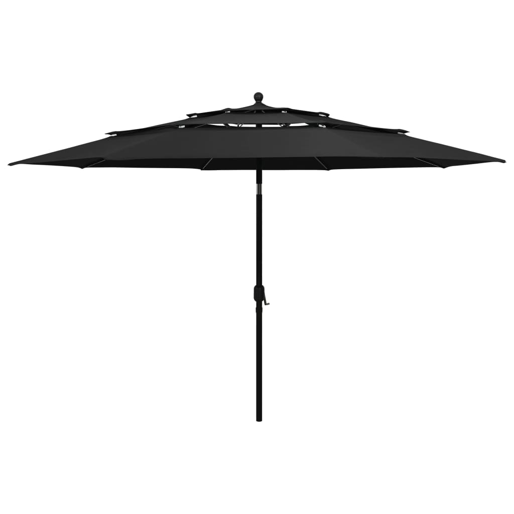 3-Tier Garden Parasol With Aluminium Pole
