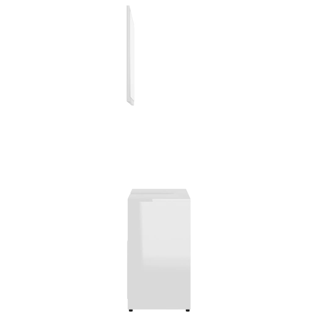 3 Piece Bathroom Furniture Set Engineered Wood