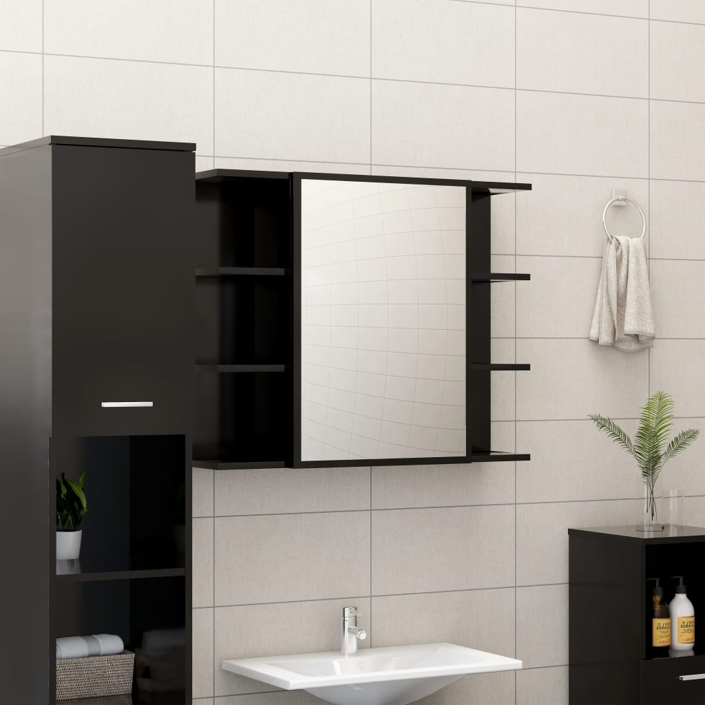 3 Piece Bathroom Furniture Set Engineered Wood