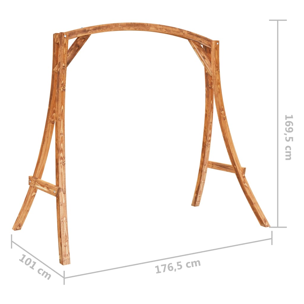 Swing Frame Solid Bent Wood With Teak Finish