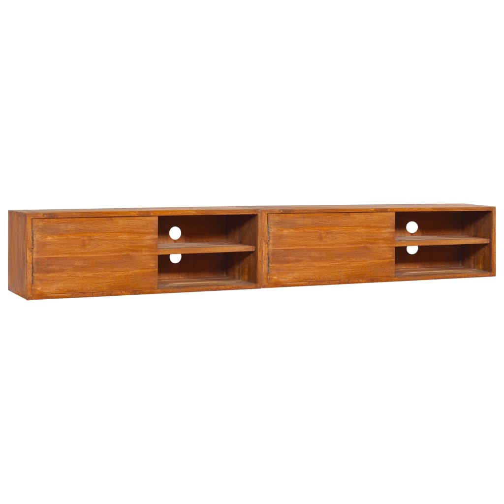 Wall-Mounted Tv Cabinet 135X30X Solid Teak Wood