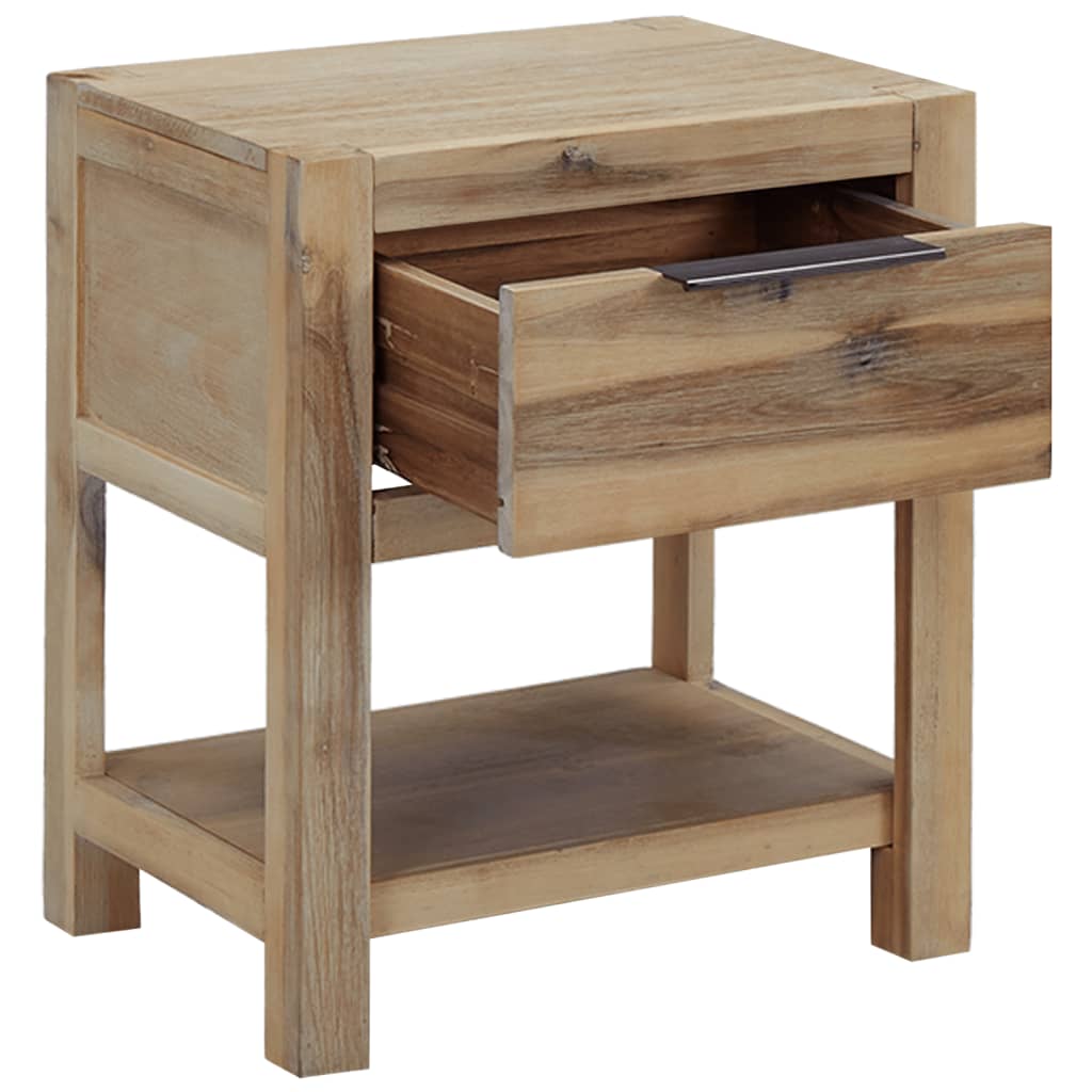 Nightstands With Drawers 2 Pcs 40X30X48 Cm Solid Acacia Wood