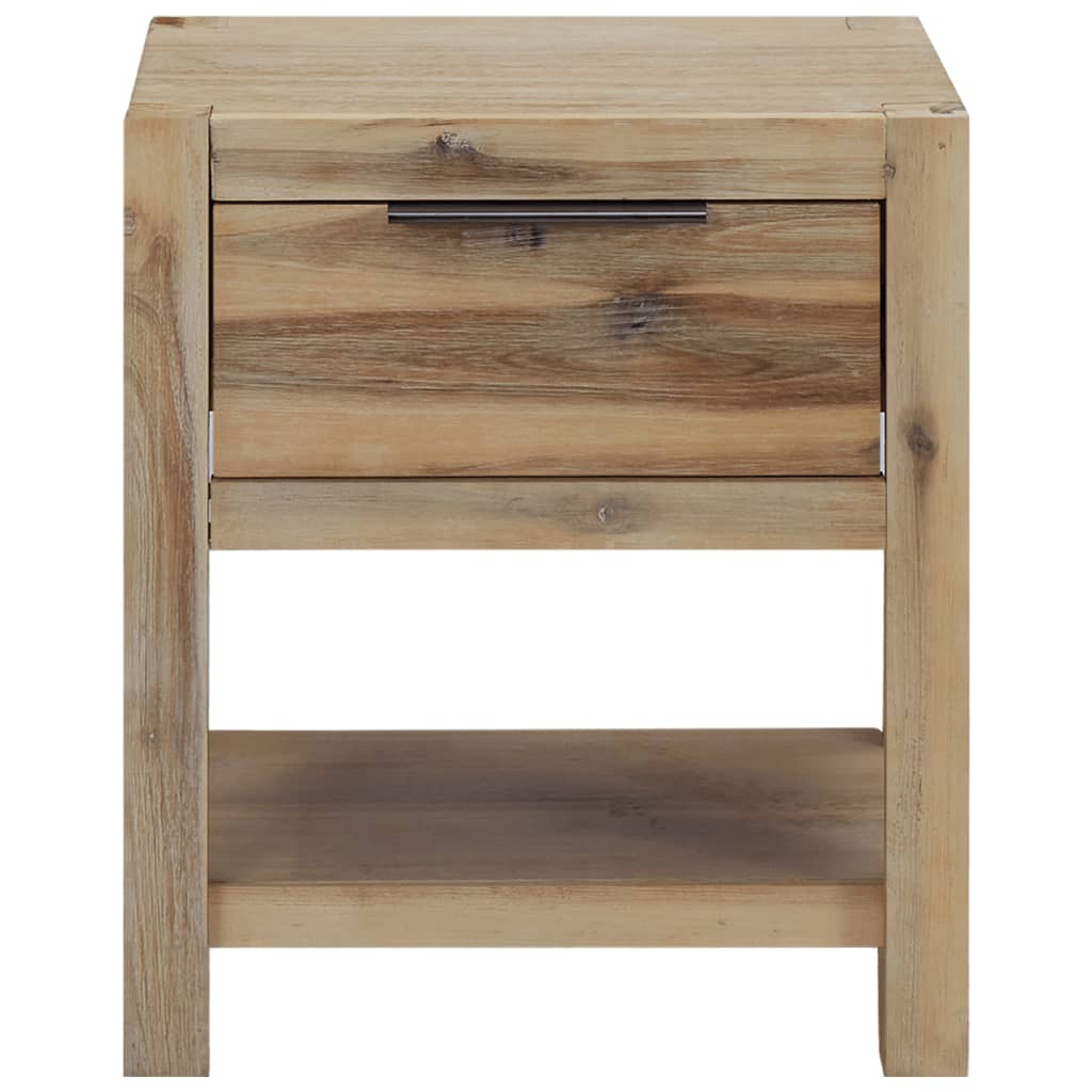 Nightstands With Drawers 2 Pcs 40X30X48 Cm Solid Acacia Wood
