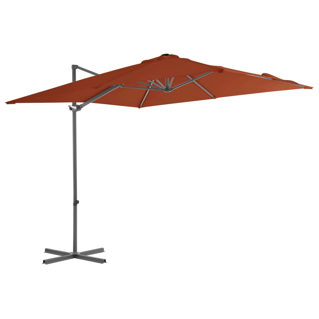 Cantilever Garden Parasol With Steel Pole 300 Cm