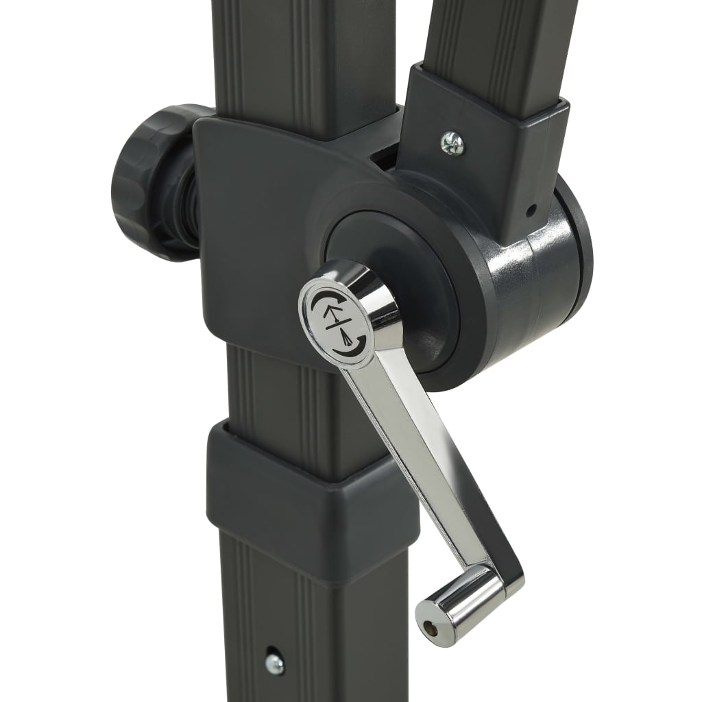 Cantilever Garden Parasol With Pole And Led Lights