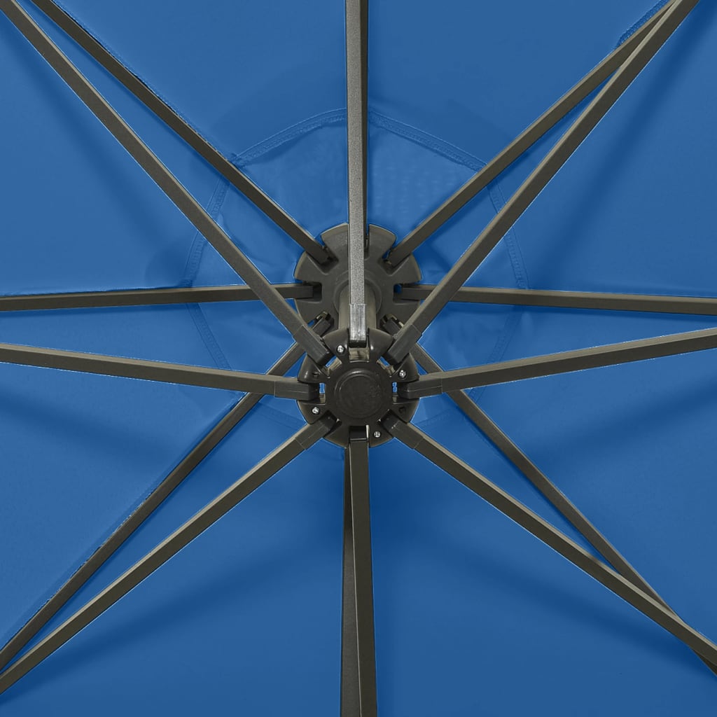 Cantilever Garden Parasol With Pole And Led Lights 300 Cm