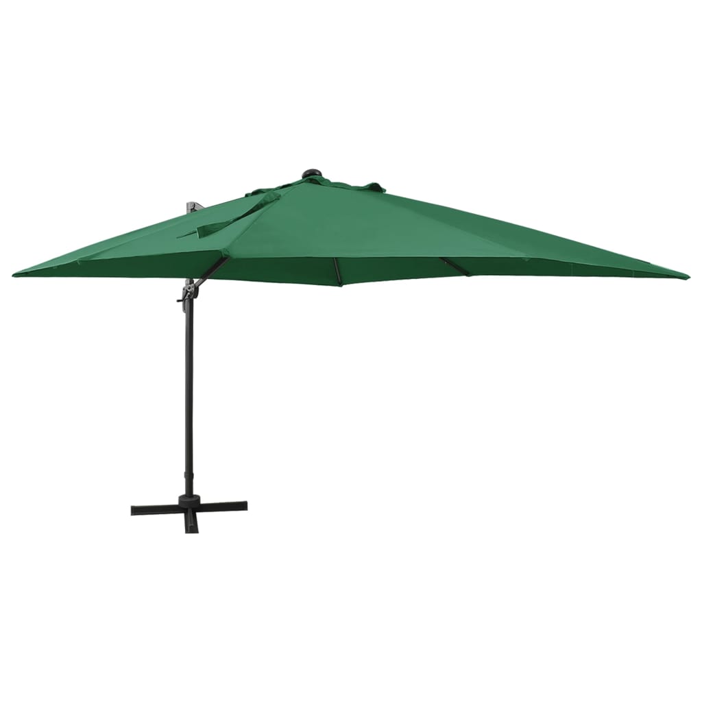 Cantilever Garden Parasol With Pole And Led Lights 300 Cm