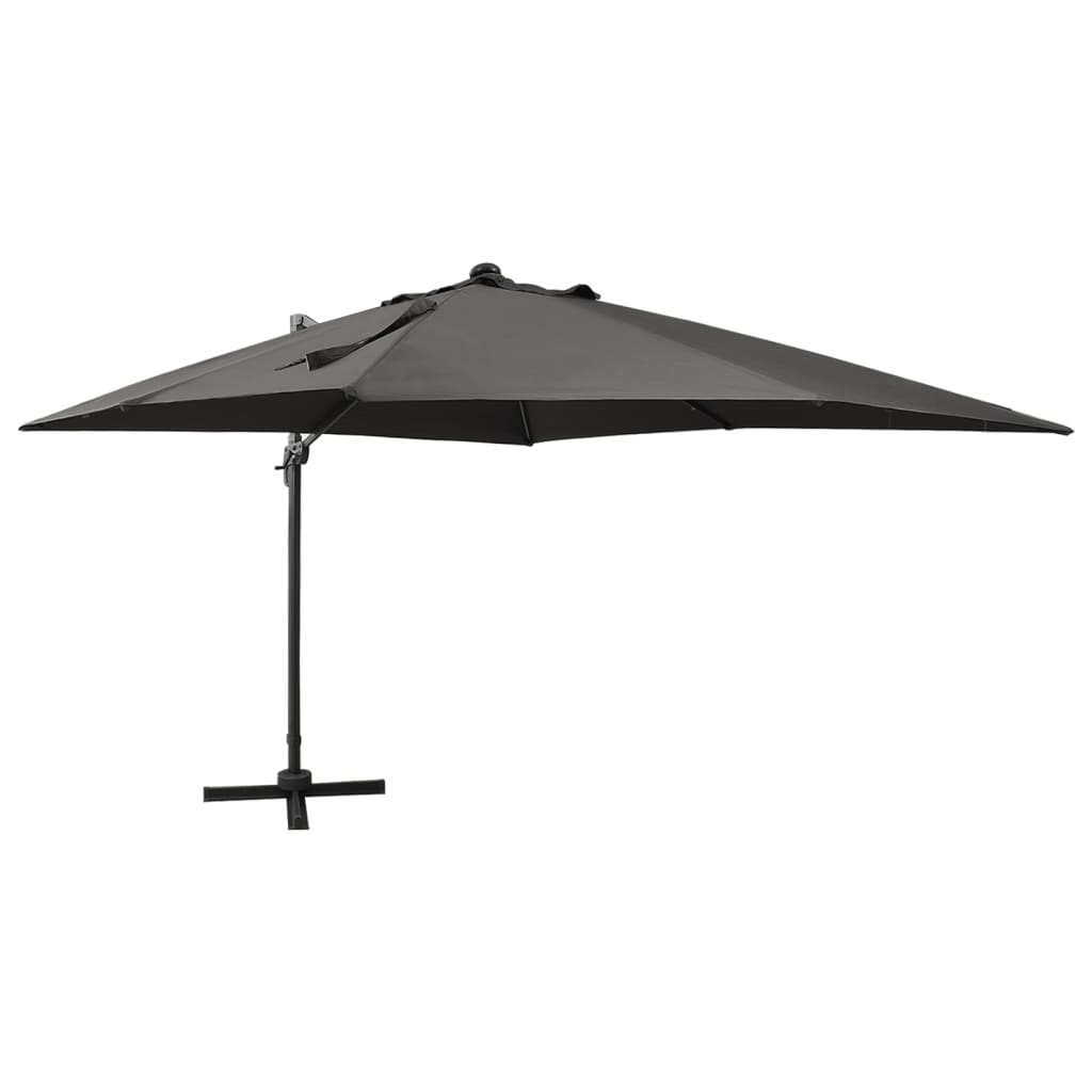 Cantilever Garden Parasol With Pole And Led Lights 300 Cm