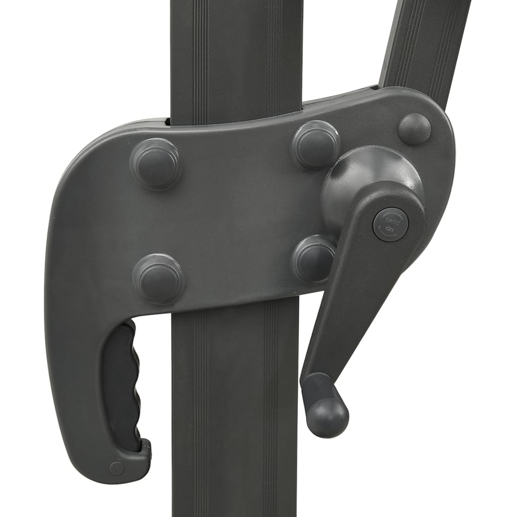 Cantilever Garden Parasol With Pole And Led Lights 300 Cm