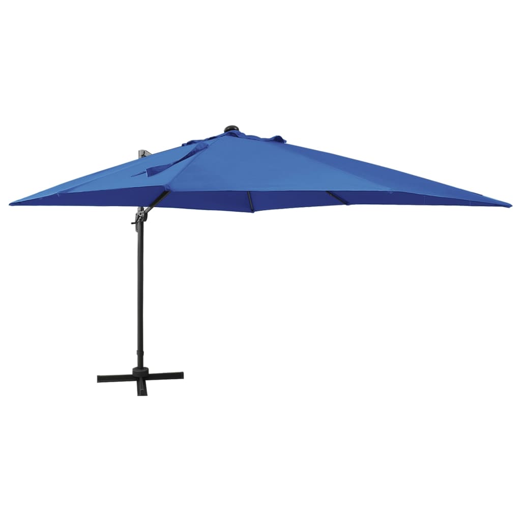 Cantilever Garden Parasol With Pole And Led Lights 300 Cm