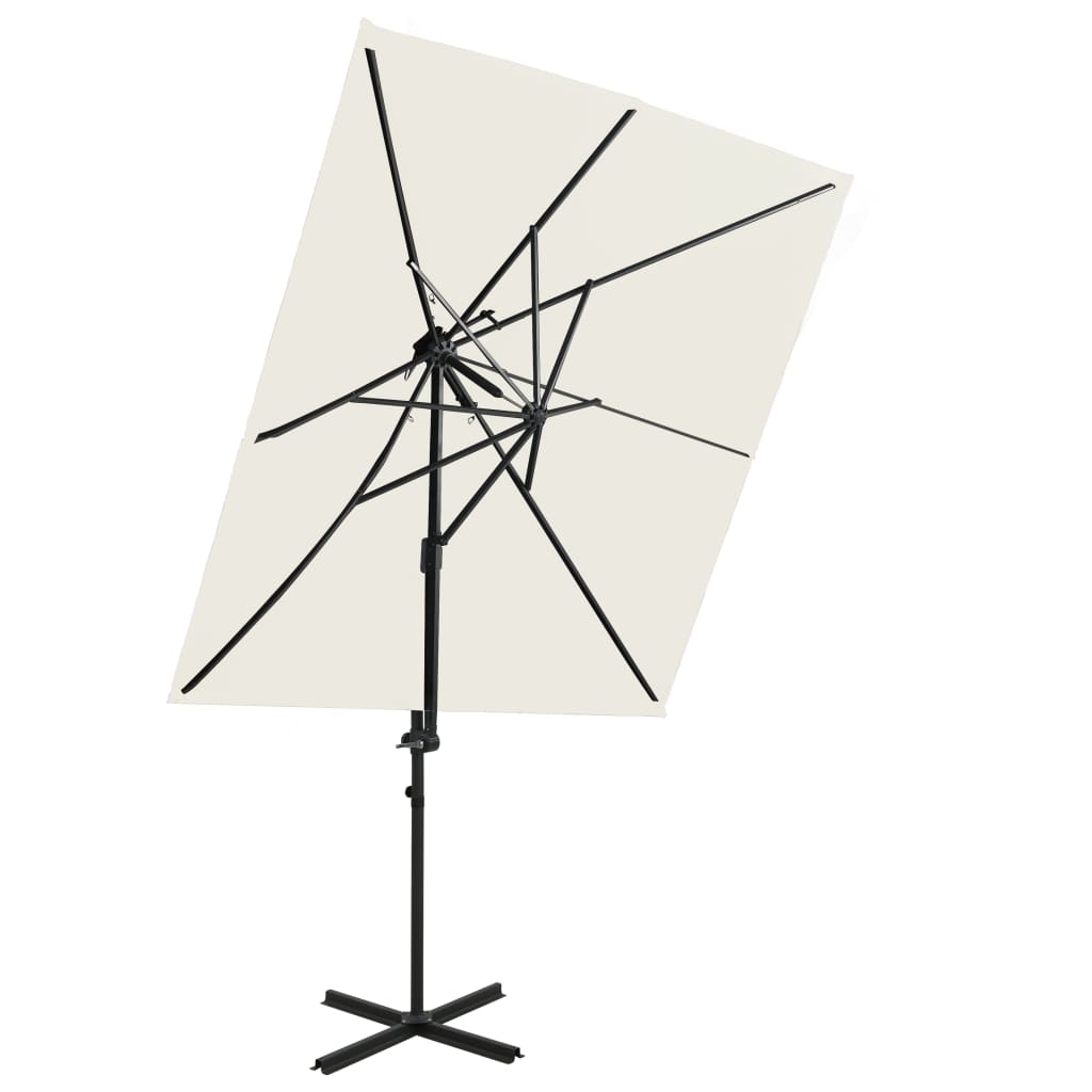 Cantilever Garden Parasol With Double Top 250X250 Cm