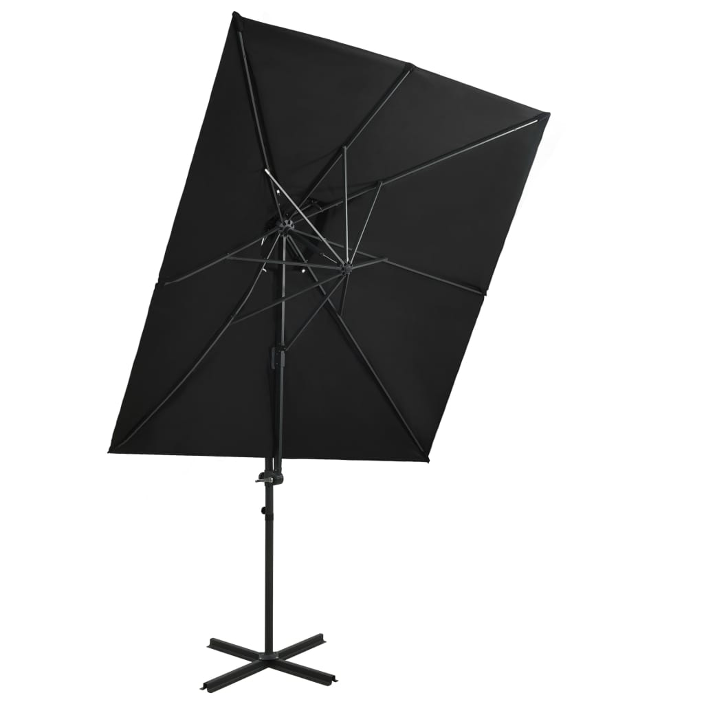 Cantilever Garden Parasol With Double Top 250X250 Cm