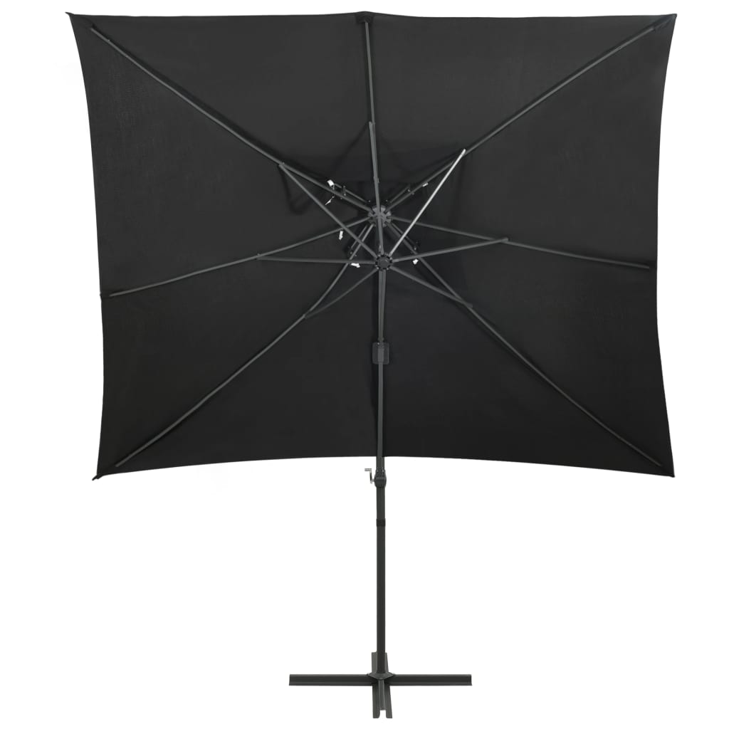 Cantilever Garden Parasol With Double Top 250X250 Cm