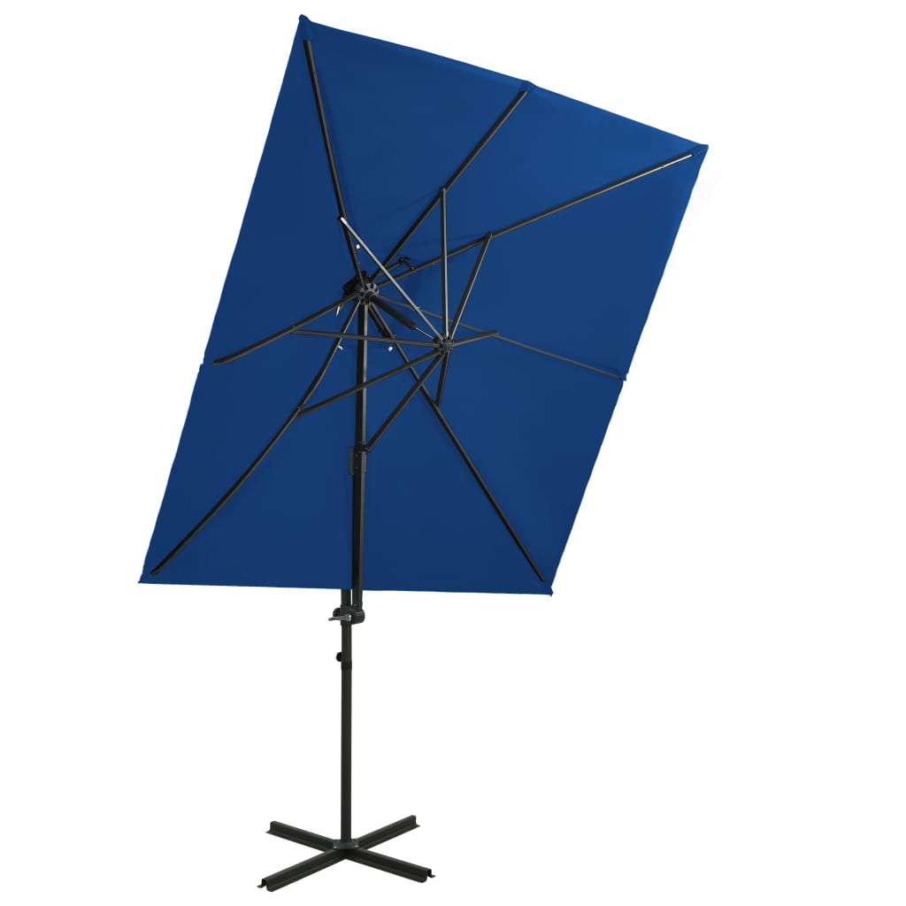 Cantilever Garden Parasol With Double Top 250X250 Cm