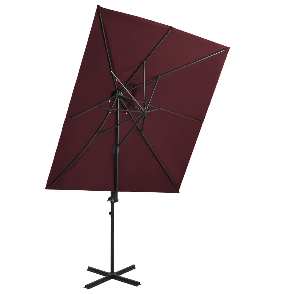 Cantilever Garden Parasol With Double Top 250X250 Cm
