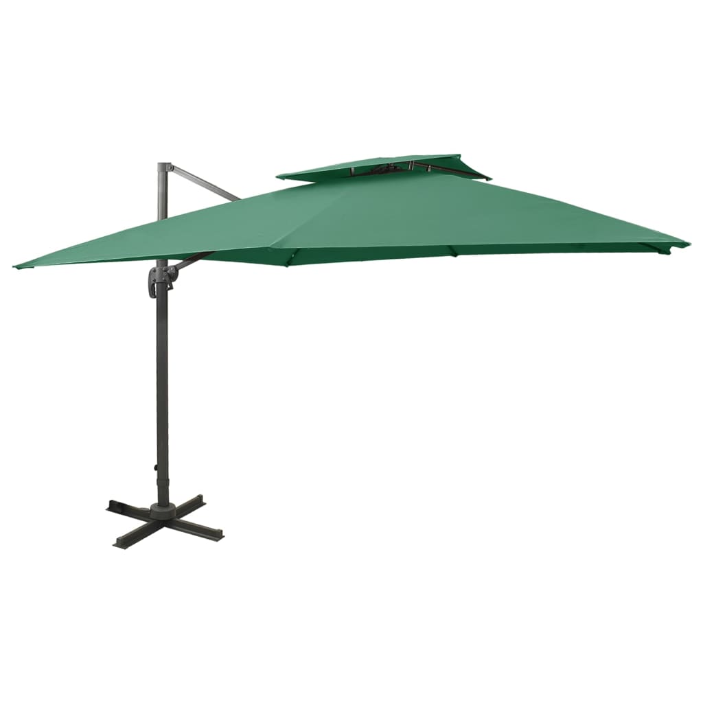 Cantilever Garden Parasol With Double Top 400X300 Cm