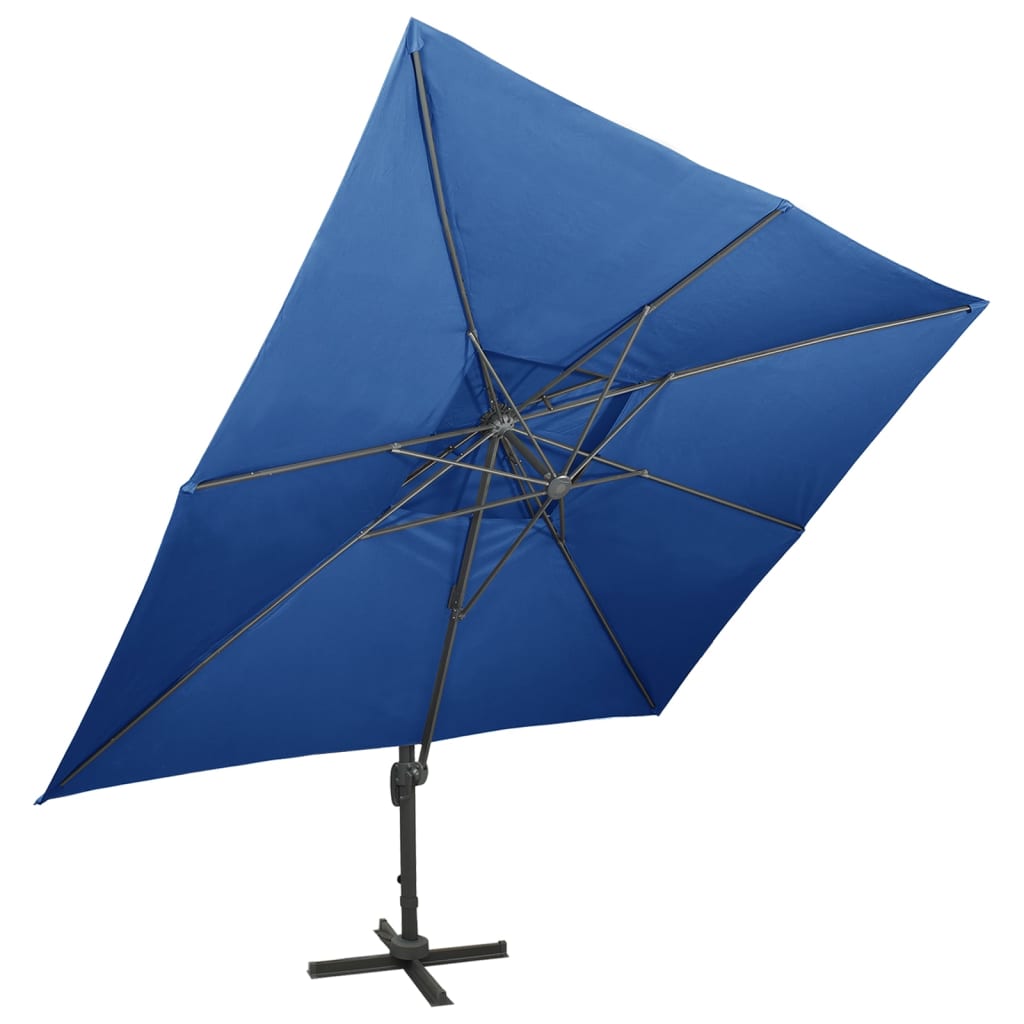 Cantilever Garden Parasol With Double Top 400X300 Cm
