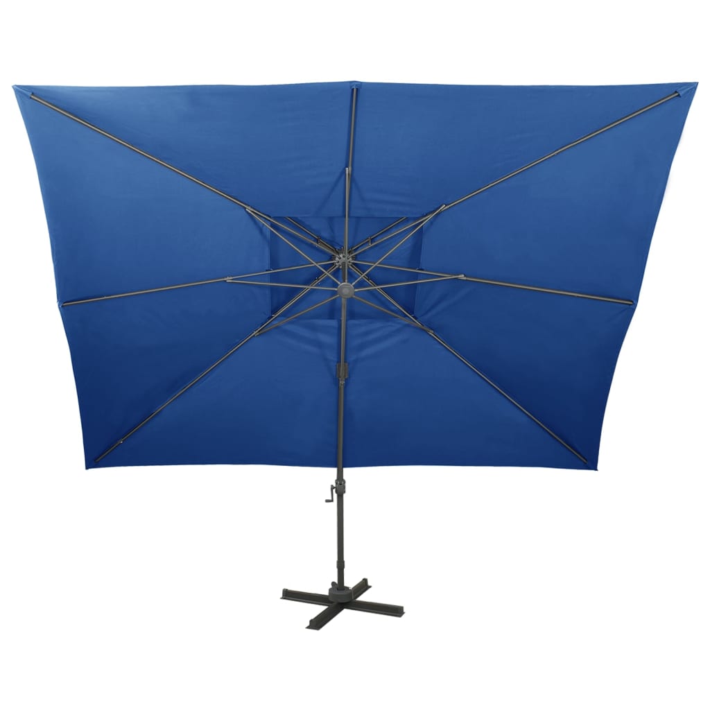 Cantilever Garden Parasol With Double Top 400X300 Cm