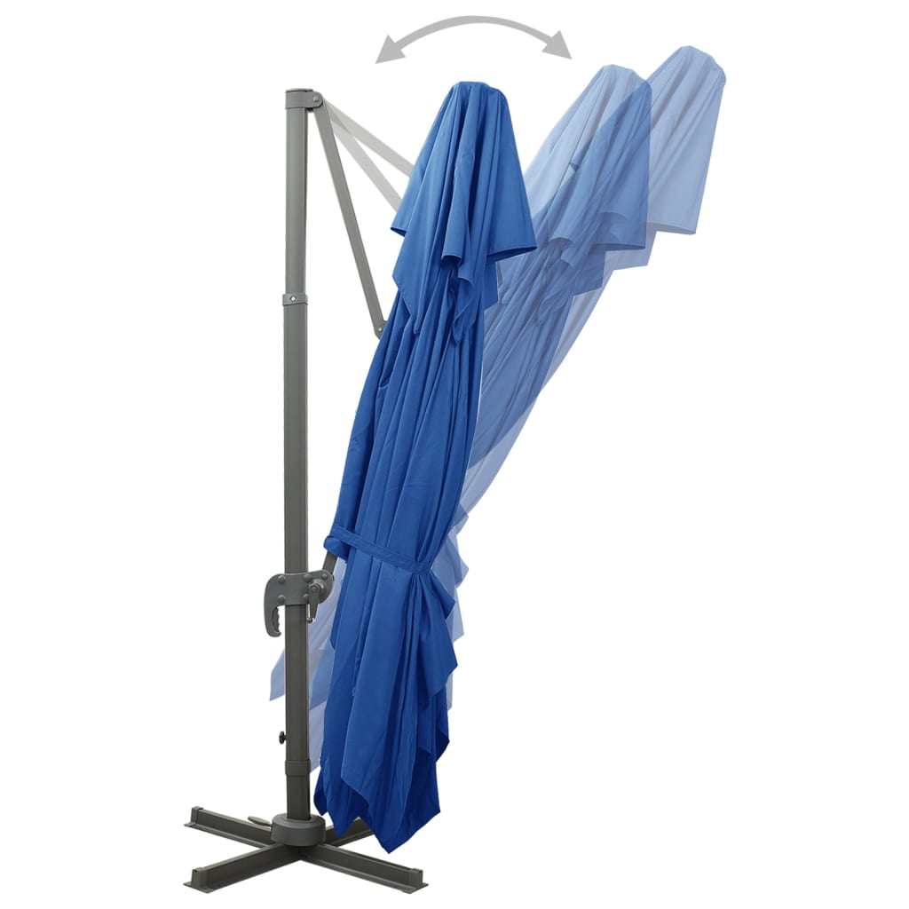 Cantilever Garden Parasol With Double Top 400X300 Cm