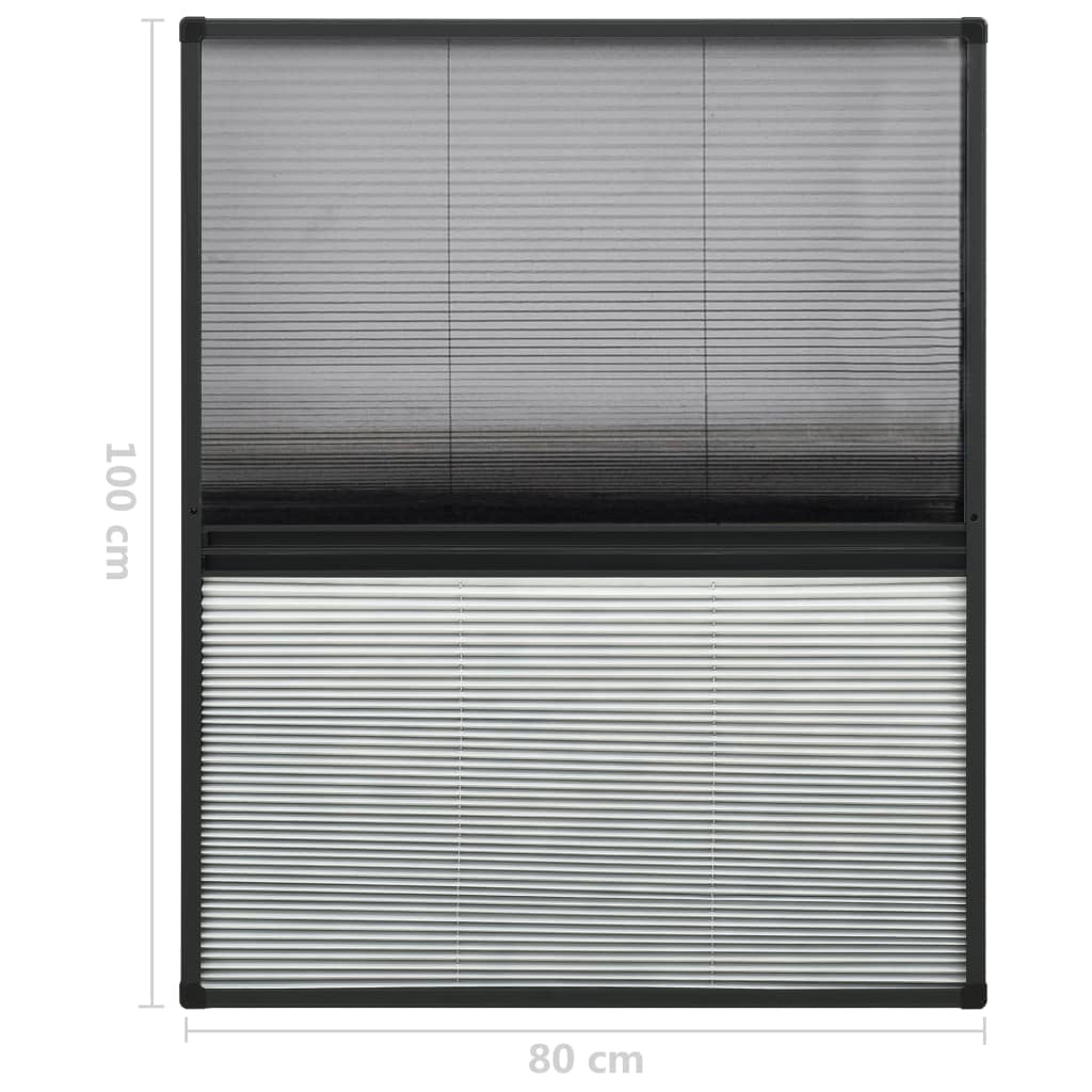 Plisse Insect Screen For Windows Aluminium 80X100Cm With Shade